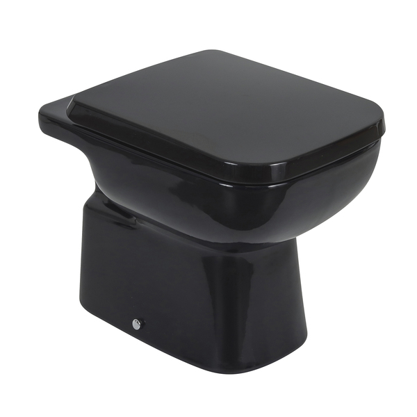 Kit Vaso Sanitário Convencional com Assento Preto Saída Vertical Misti Icasa