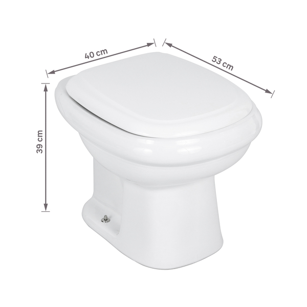 Kit Vaso Sanitário Convencional com Assento Branco Saída Vertical Sabatini Icasa - Image 9