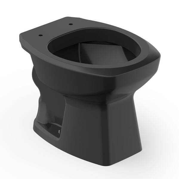 Kit Vaso Sanitário Convencional com Assento Preto Brilhante Saída Vertical Thema Incepa - Image 2