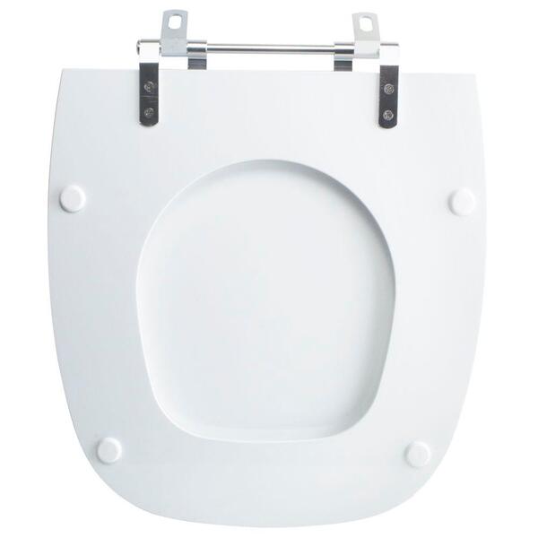 Tampa Vaso Sanitário Madeira Laqueada Fit Branco Para Bacia Celite - Image 5