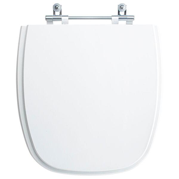 Tampa Vaso Sanitário Madeira Laqueada Fit Branco Para Bacia Celite