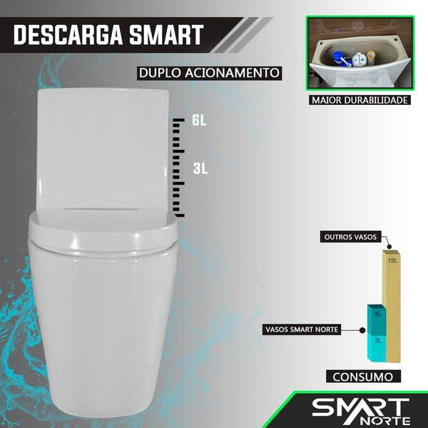 Vaso Sanitário Caixa Acoplada Monobloco Smart Plus - Image 4