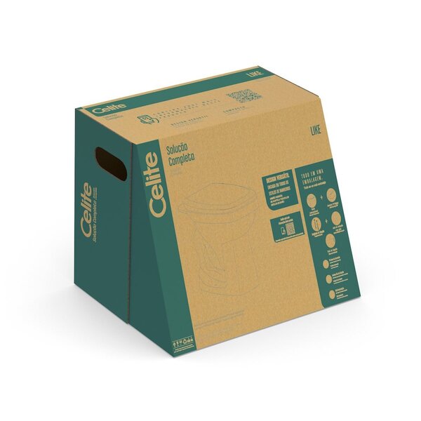 Vaso Sanitário Convencional Com Assento Like Celite Branco Brilhante - Image 6