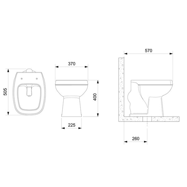 Vaso Sanitário Convencional Com Assento Soft Close City Celite Branco Brilhante - Image 3