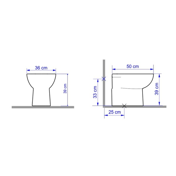 Kit Vaso Sanitário Convencional para Descarga de Parede Branco Vertical Lyon Sensea - Image 5