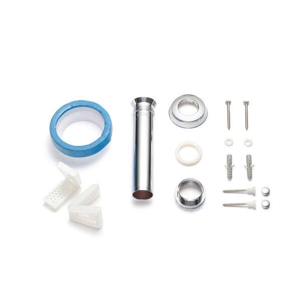 Kit Vaso Sanitário Convencional para Descarga de Parede Branco Vertical Lyon Sensea - Image 4