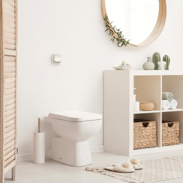 Kit Vaso Sanitário Convencional para Descarga de Parede Branco Vertical Lyon Sensea - Image 2