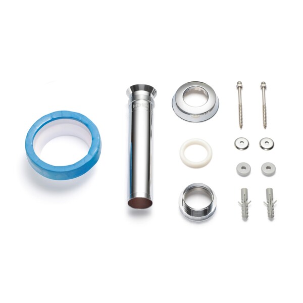 Kit Vaso Sanitário Convencional para Descarga de Parede com Assento Branco Vertical Lille Sensea - Image 4