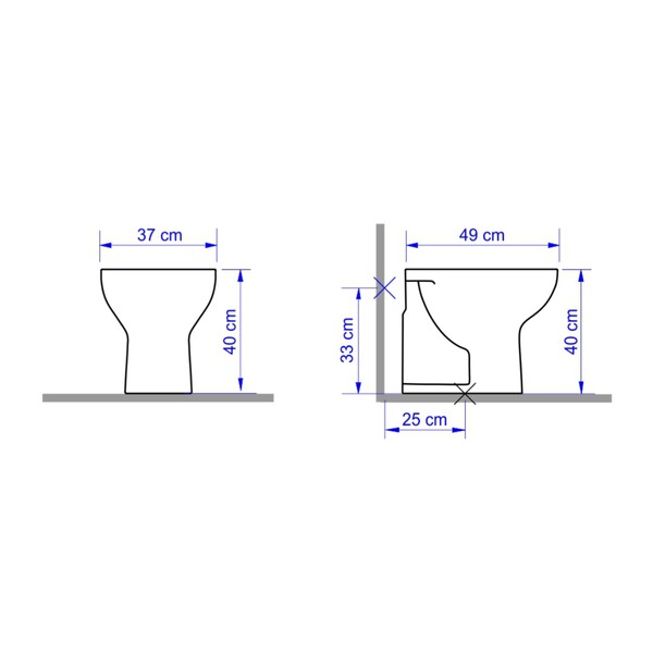 Kit Vaso Sanitário Convencional para Descarga de Parede com Assento Branco Vertical Lille Sensea - Image 5