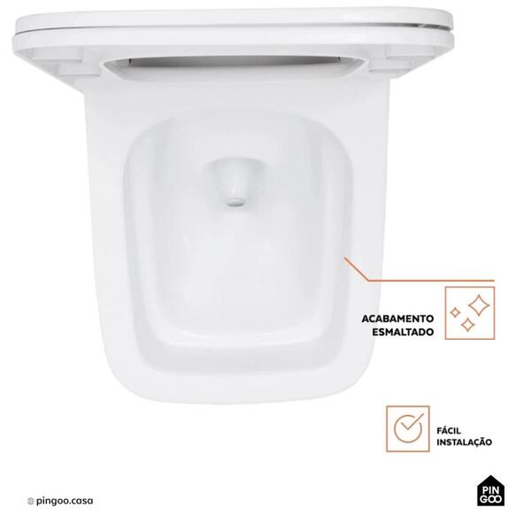 Vaso Sanitário Convencional Turmalina Pingoo.casa - Branco - Image 3