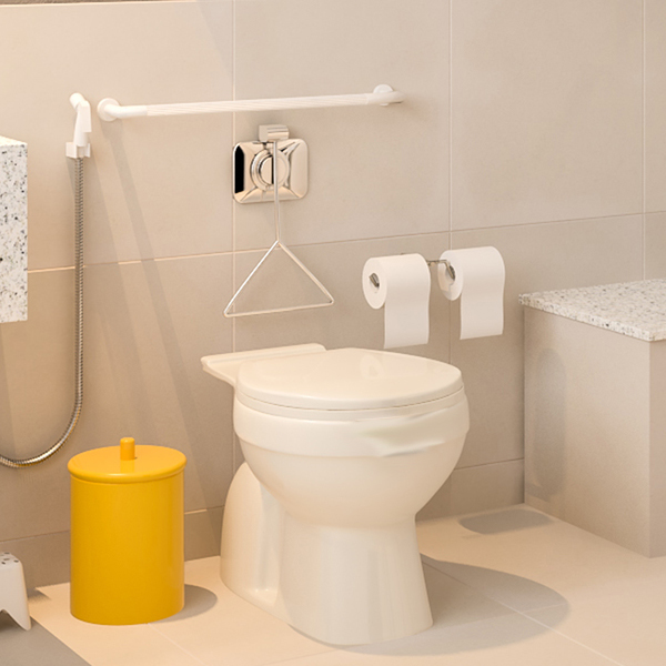 Vaso Sanitário Especial (PNE) Branco Saída Vertical Acesso sem Aba Frontal Celite - Image 2