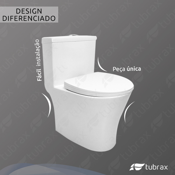Vaso Sanitário Monobloco Acoplada Caixa Privada Tubrax - Image 2