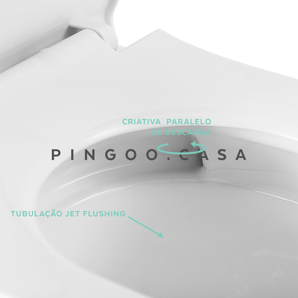 Vaso Sanitário Monobloco Amazonita Pingoo.casa - Branco - Image 5