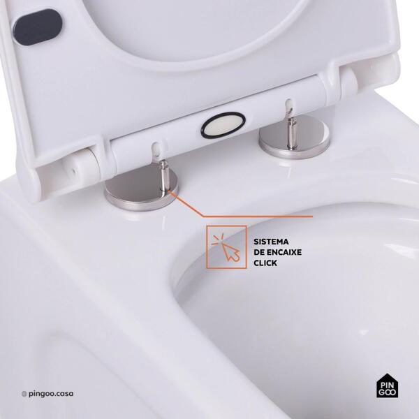 Vaso Sanitário Monobloco Caixa Acoplada Privada Barita Pingoo.casa - Branco - Image 5