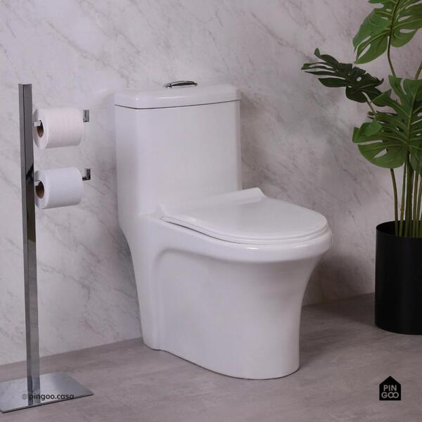 Vaso Sanitário Monobloco Caixa Acoplada Privada Barita Pingoo.casa - Branco - Image 9