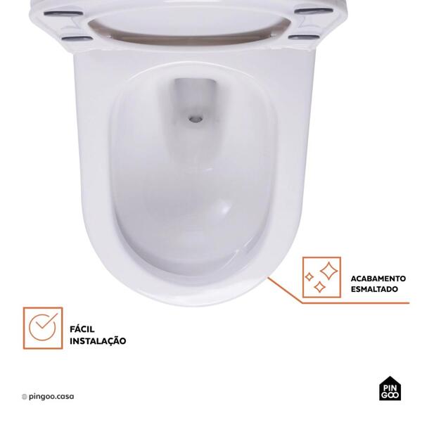 Vaso Sanitário Monobloco Caixa Acoplada Privada Barita Pingoo.casa - Branco - Image 6