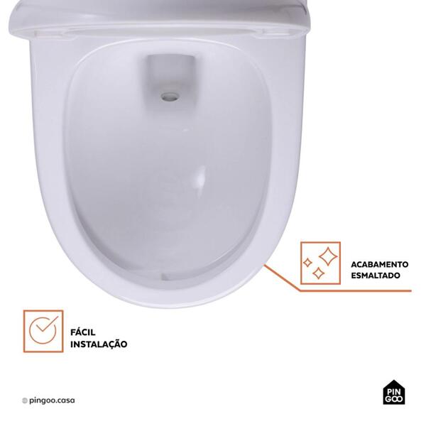 Vaso Sanitário Monobloco Caixa Acoplada Privada Taquaras Pingoo.casa - Branco - Image 6