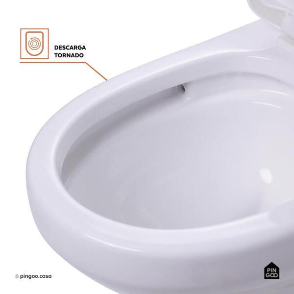 Vaso Sanitário Monobloco Caixa Acoplada Privada Taquaras Pingoo.casa - Branco - Image 4