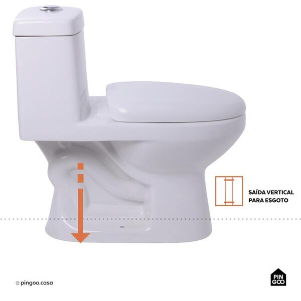 Vaso Sanitário Monobloco Caixa Acoplada Privada Taquaras Pingoo.casa - Branco - Image 7