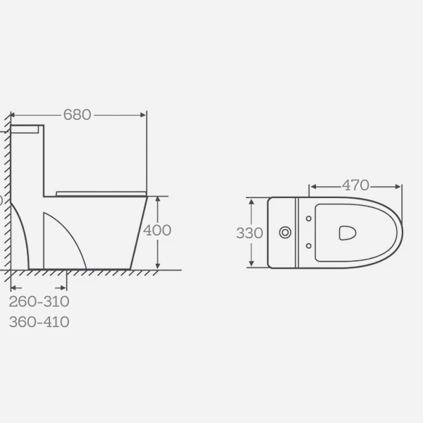 Vaso Sanitário Monobloco Cerâmica Com Caixa Acoplada Pelegrin Pel-6124 - Image 3