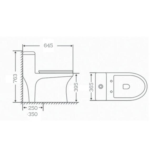 Vaso Sanitário Monobloco Cerâmica Com Caixa Acoplada Pelegrin Pel-6273 - Image 2