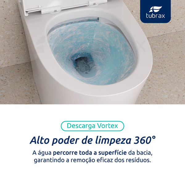 Vaso Sanitário Monobloco Completo - Caixa Acoplada Privada Acies Tubrax - Image 6