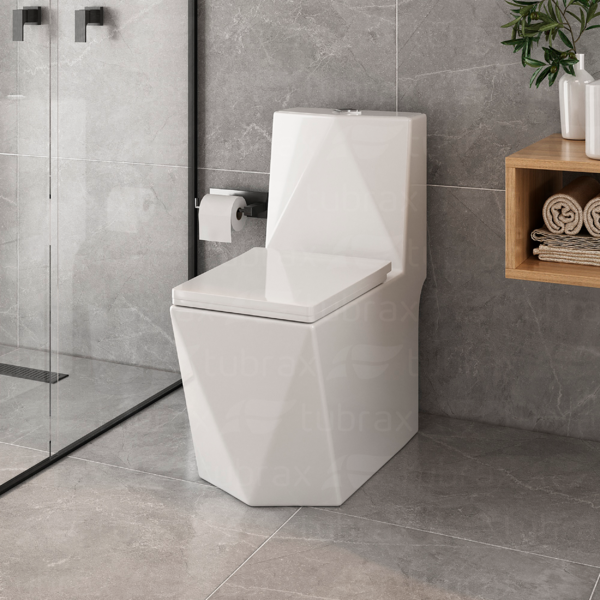 Vaso Sanitário Monobloco Completo - Caixa Acoplada Privada Diamante Tubrax - Image 2