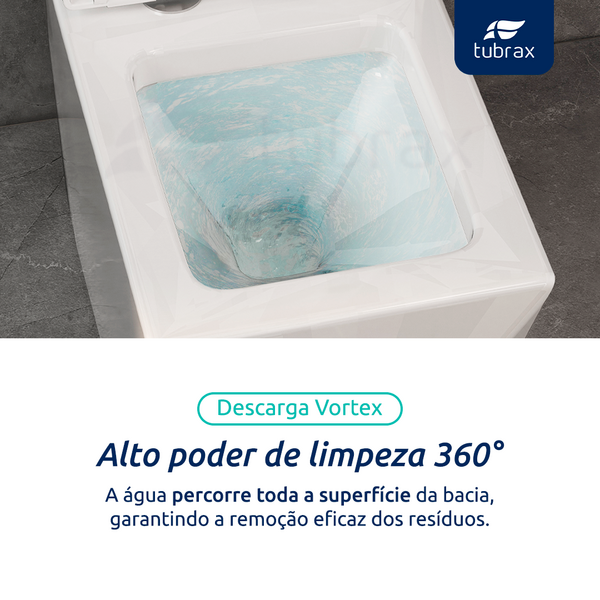 Vaso Sanitário Monobloco Completo - Caixa Acoplada Privada Diamante Tubrax - Image 6