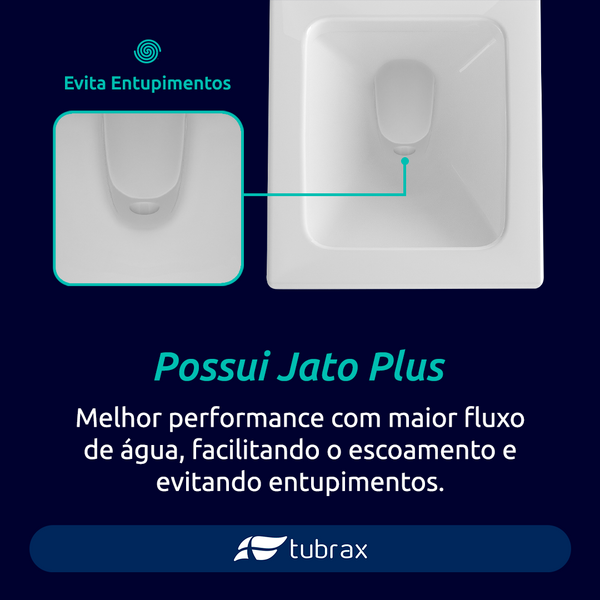Vaso Sanitário Monobloco Completo - Caixa Acoplada Privada Diamante Tubrax - Image 7