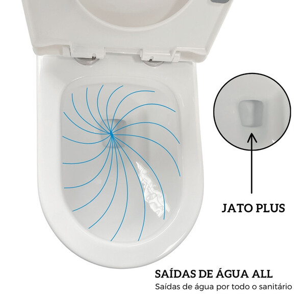 Vaso Sanitário Monobloco Esmaltado Kit Completo Xambre Mx101 Branco - Image 5