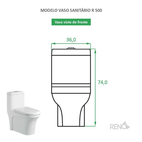Vaso Sanitário Monobloco Reno R 500 - Image 6
