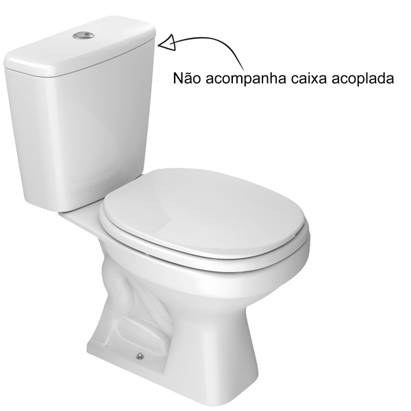 Vaso Sanitário para Caixa Acoplada Branco Saída Vertical Aspen Deca